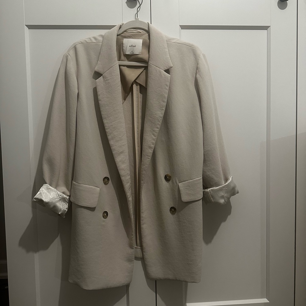 Aritzia Wilfred Cherrelle Bone Jacket/Blazer